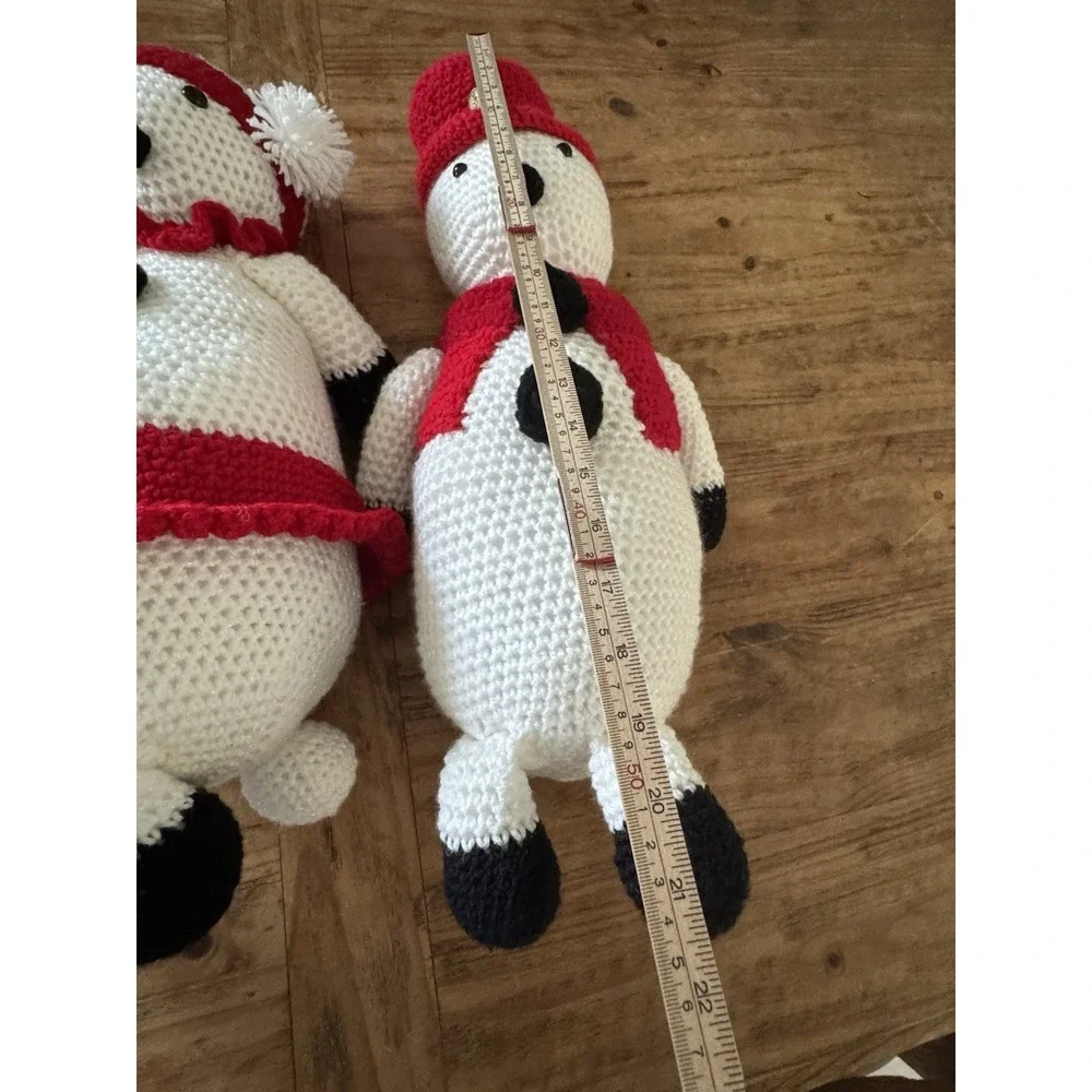 Crochet Snowman Pair Amigurumi Handmade Christmas Decor Winter Holiday Gift 21
